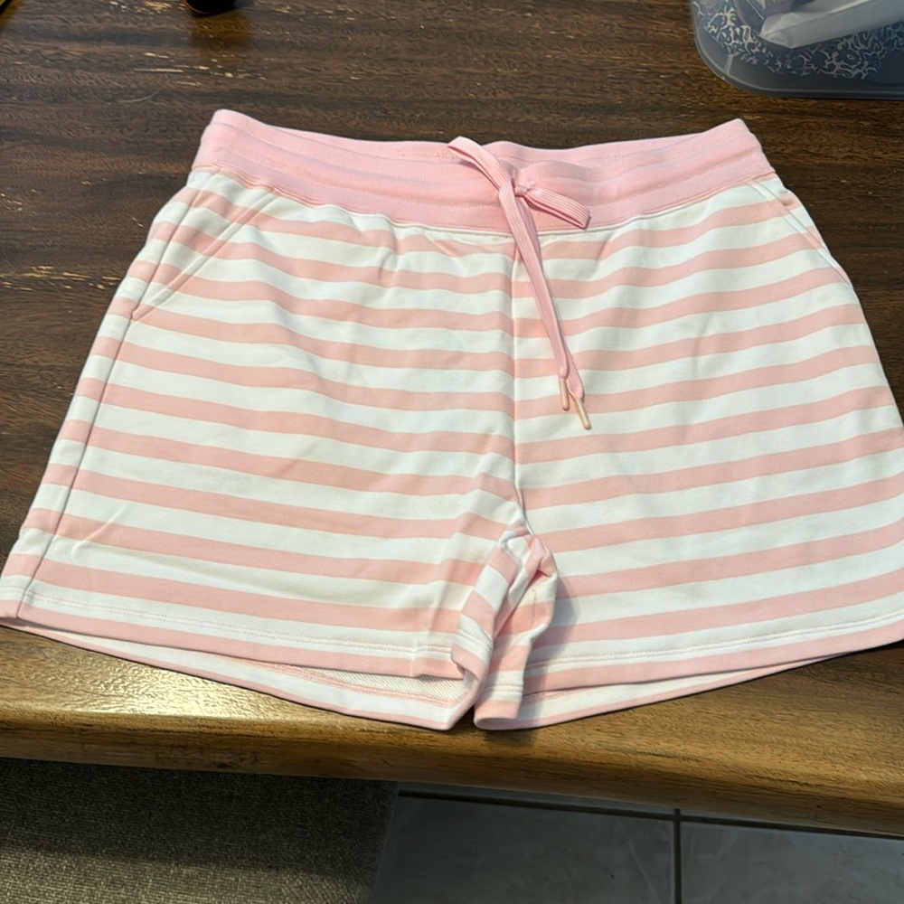Draper James shorts, pink and white striped